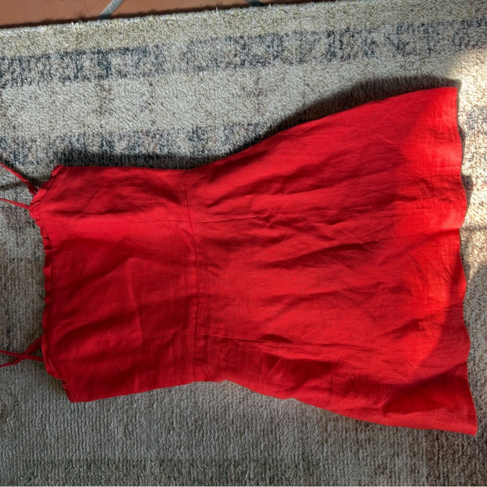 Red Linen Sundress